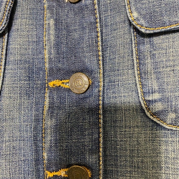 Vintage RL Denim Button-Up mini Skirt size 6 - Picture 3 of 8